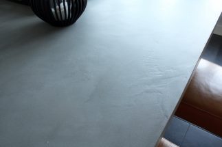 tafel, stuc, betonlook, staal, poedercoat, bankje, ontwerp, meubel, interieur